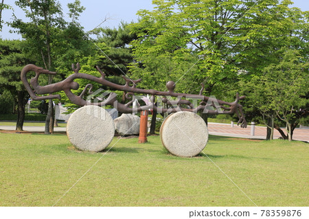 大田市竹雕塑園。 78359876