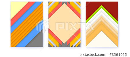 Set of covers with abstract geometric pattern Set of covers with abstract geometric pattern 78361935