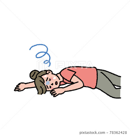 Illustration of a falling woman Illustration of a falling woman 78362428