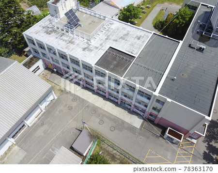 School seen from the sky (with video material taken at the same time as aerial photography) 78363170