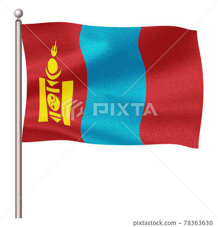蒙古國旗圖標 蒙古國旗圖標 78363630