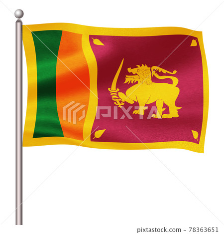 斯里蘭卡國旗圖標 斯里蘭卡國旗圖標 78363651