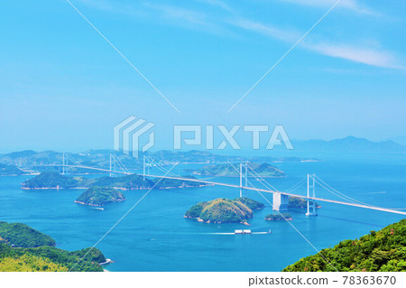 愛媛縣的Shimanami Kaido 愛媛縣的Shimanami Kaido 78363670