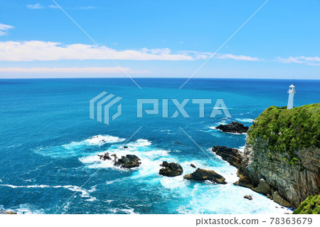 Kochi Prefecture Blue Sky and Sea Ashizuri Cape 78363679