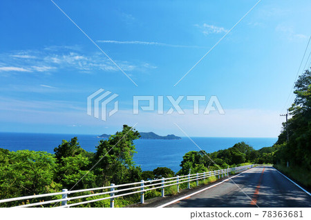 Tokushima Prefecture Blue Sky and Blue Sea Minamiawa Sunline 78363681