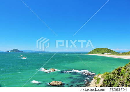 Aichi Prefecture Blue sky and seascape 78363704