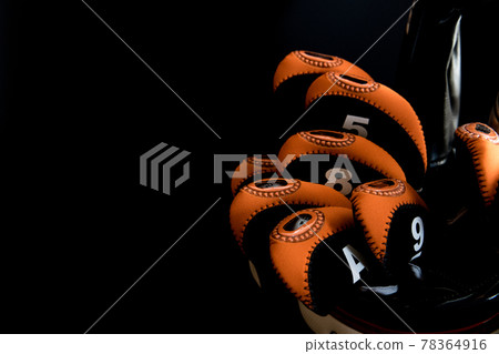 高爾夫背黑背景特寫素材 78364916