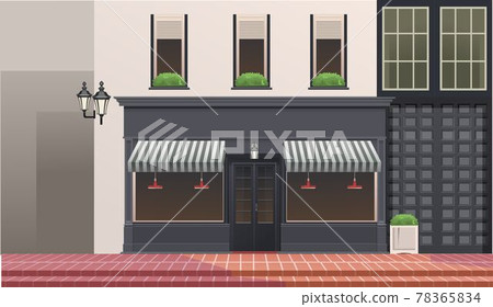 shop or coffee house building shop or coffee house building 78365834