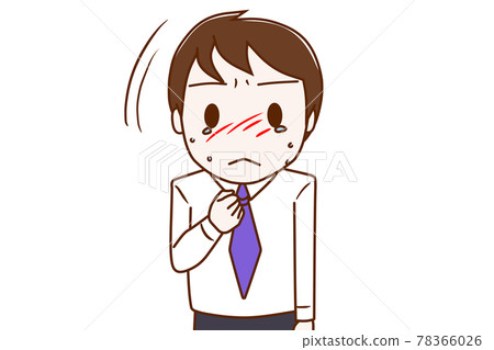 決定某事的人停止哭泣並抬起臉 78366026