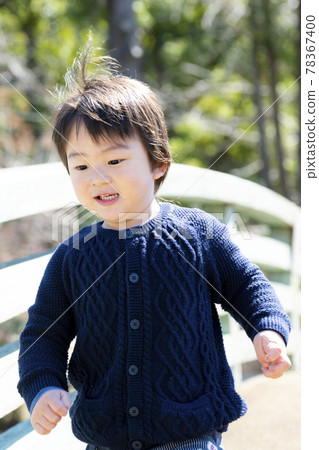 一個日本 3 歲男孩的特寫 一個日本 3 歲男孩的特寫 78367400
