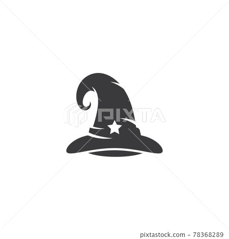 Wizard cap carachter logo vector Wizard cap carachter logo vector 78368289