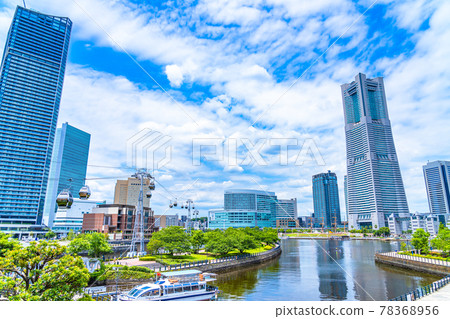 橫濱城市景觀 橫濱 Air Cabin 和 Minatomirai 周圍的風景 橫濱城市景觀 橫濱 Air Cabin 和 Minatomirai 周圍的風景 78368956
