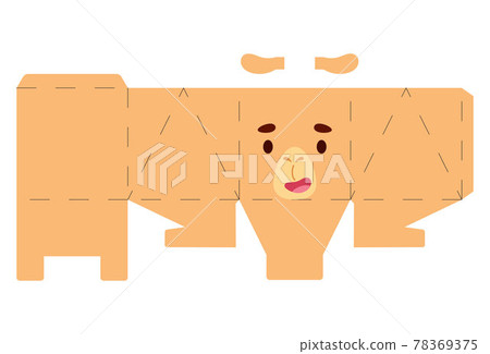 Party favor box camel design for sweets, candies, small presents, bakery. Package template, great design for any purposes, birthdays, baby showers, halloween, christmas. Vector stock illustration Party favor box camel design for sweets, candies, small presents, bakery. Package template, great design for any purposes, birthdays, baby showers, halloween, christmas. Vector stock illustration 78369375