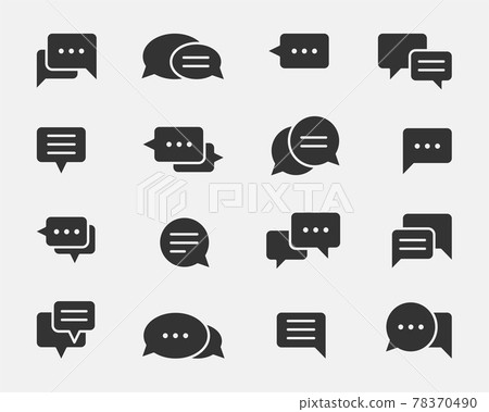 Chat icon vector design element. Talk bubble speech sign. Set dialogue balloons. Chat icon vector design element. Talk bubble speech sign. Set dialogue balloons. 78370490