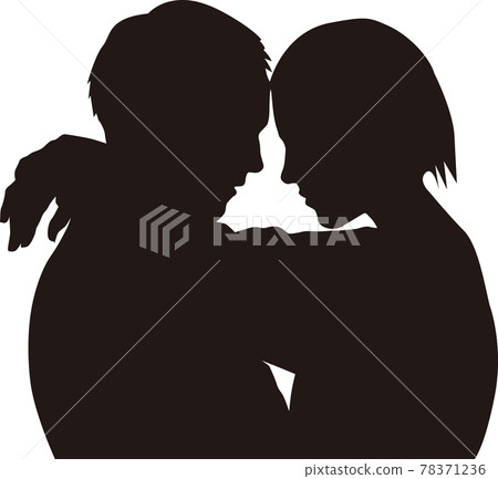 A couple staring at each other with their foreheads A couple staring at each other with their foreheads 78371236