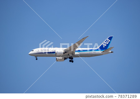 Passenger plane landing at Haneda Airport soon 78371289