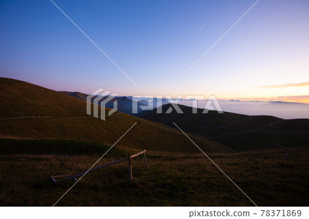 Dawn at mount Grappa. Italian alps landscape, Italy 78371869