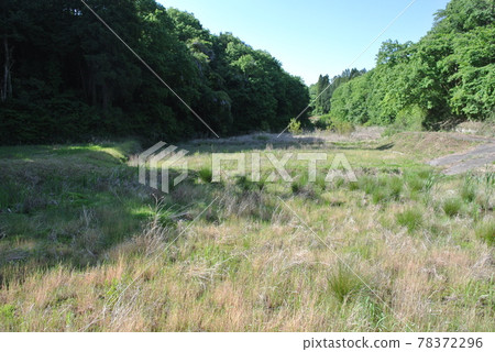 The ruins of Yatsuda, which became abandoned cultivated land and became rough 78372296