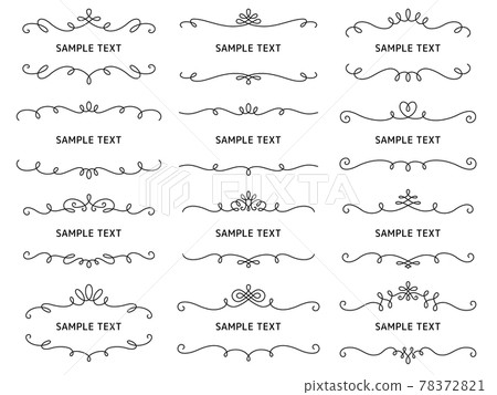西式線條上下標題裝飾套裝 78372821