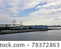 Yokohama Bay Bridge seen from Daikoku Ohashi 78372863