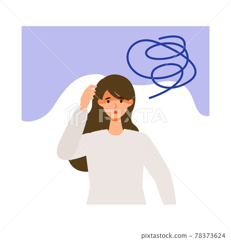 Young women with fatigue, headaches and side reactions Young women with fatigue, headaches and side reactions 78373624