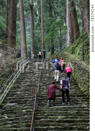 熊野那智大社的鵝卵石樓梯 熊野那智大社的鵝卵石樓梯 78374145
