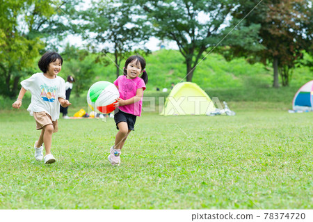Children enjoying the outdoors Children enjoying the outdoors 78374720