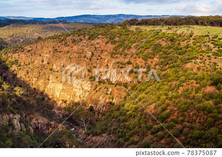 Canyon in Onkaparinga River National Park at sunset Canyon in Onkaparinga River National Park at sunset 78375087