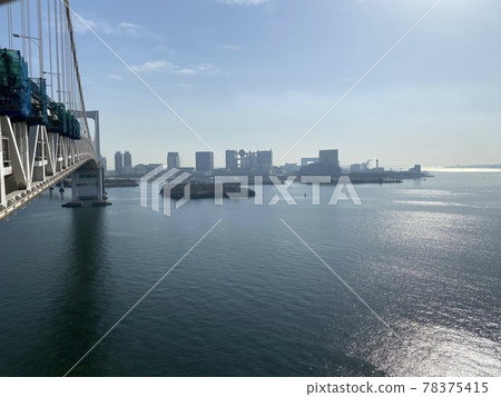 (Tokyo) Odaiba seen from Rainbow Bridge 78375415