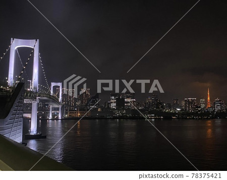 (Tokyo) Night view from Rainbow Bridge 78375421