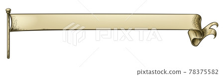 Scroll Vintage Woodcut Banner Paper Ribbon Drawing Scroll Vintage Woodcut Banner Paper Ribbon Drawing 78375582