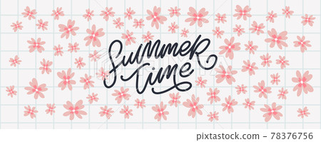 summer sale banner with flowers letter vector summer sale banner with flowers letter vector 78376756