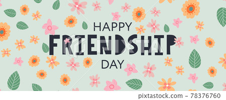 Happy Friendship Day greeting card. For poster, flyer, banner for website template, cards, posters, logo. Vector illustration. Happy Friendship Day greeting card. For poster, flyer, banner for website template, cards, posters, logo. Vector illustration. 78376760