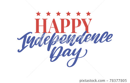 4th of july independence day lettering background 78377805
