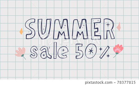 summer sale banner with flowers letter vector summer sale banner with flowers letter vector 78377815
