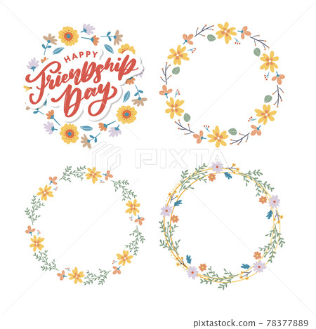 Happy Friendship Day greeting card. For poster, flyer, banner for website template, cards, posters, logo. Vector illustration. Happy Friendship Day greeting card. For poster, flyer, banner for website template, cards, posters, logo. Vector illustration. 78377889