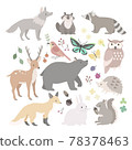 Illustration set of forest animals 78378463
