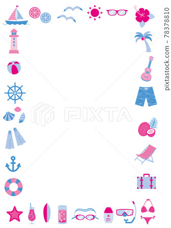 Summer vector illustration frame 78378810