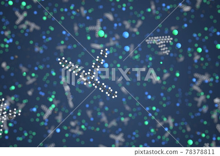 Aliquat 336 molecule, conceptual molecular model. Scientific 3d rendering 78378811