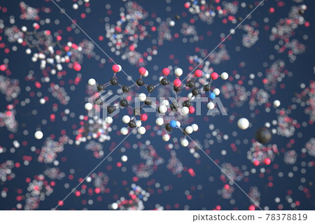 Tetracycline molecule. Conceptual molecular model. Chemical 3d rendering Tetracycline molecule. Conceptual molecular model. Chemical 3d rendering 78378819