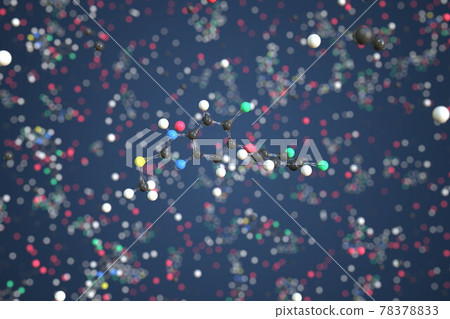 Triclabendazole molecule. Conceptual molecular model. Chemical 3d rendering 78378833