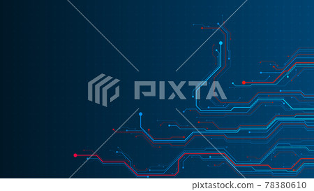 Electronic circuit design on a dark blue... - Stock Illustration ...