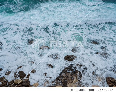 view of ocean waves and a fantastic rocky shore view of ocean waves and a fantastic rocky shore 78380742