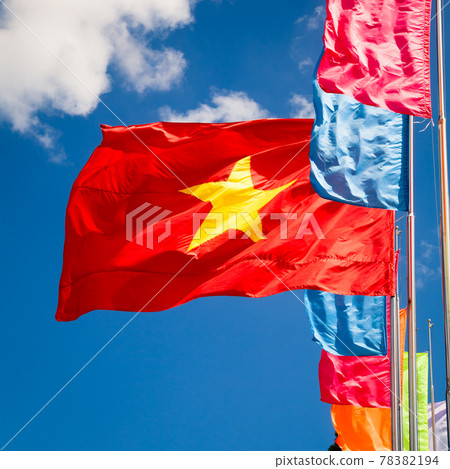 Waving flag of Vietnam 78382194