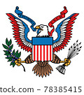 USA Eagle Great seal in color. Vector 78385415