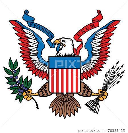 USA Eagle Great seal in color. Vector USA Eagle Great seal in color. Vector 78385415