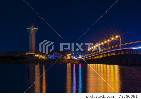 Night view of Kasumigaura Bridge 78386061