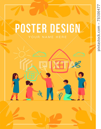 Children drawing home with crayons Children drawing home with crayons 78386477