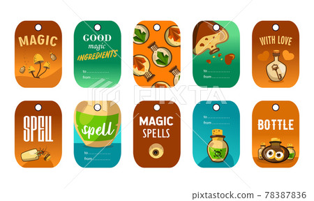 Stylish special tag designs for magic shop 78387836