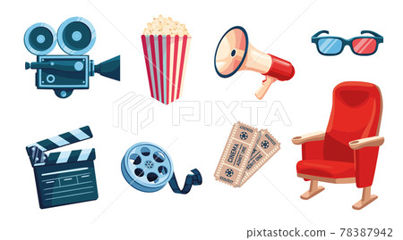 Movie industry elements set 78387942
